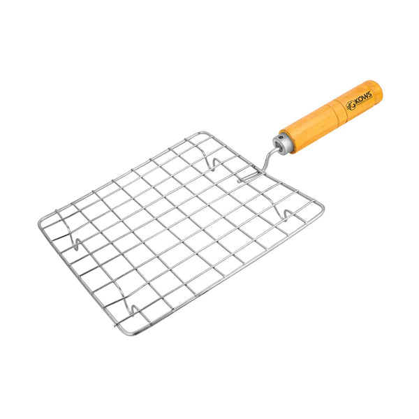 KOWS Wire Roaster with Wooden Handle – Square (RST06)