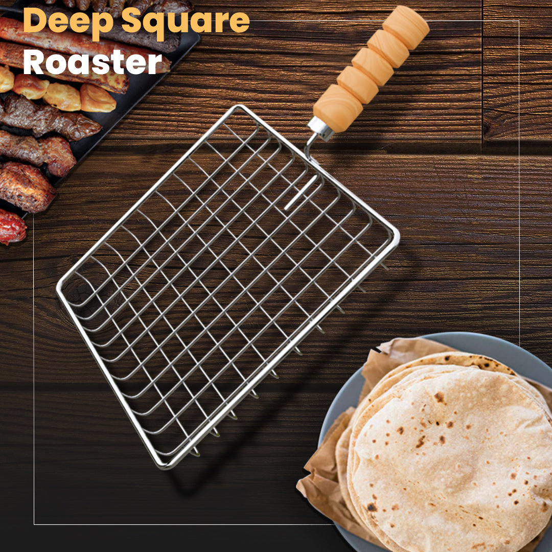 KOWS Wooden Handle Deep Roaster – Square (RST18)