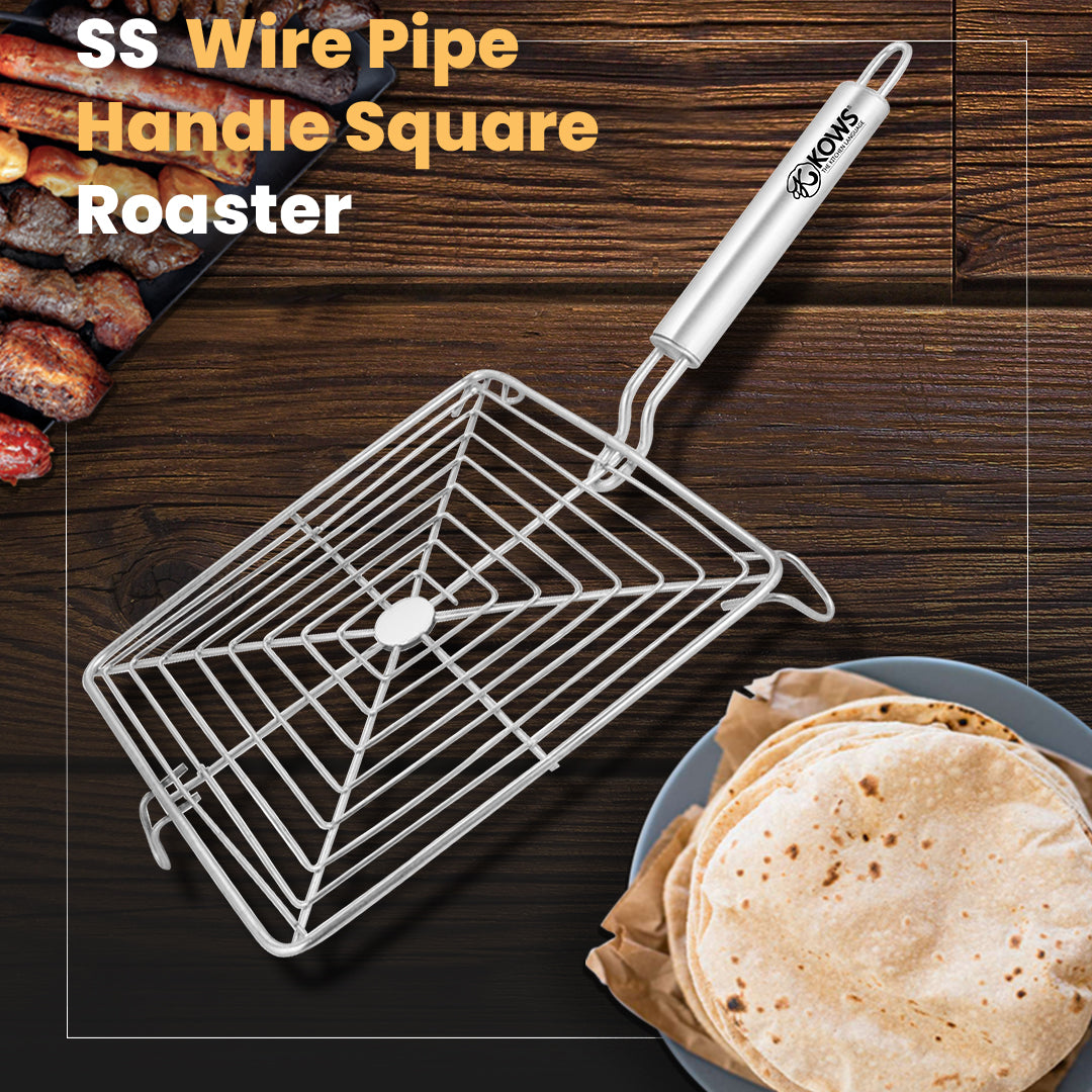 KOWS Wire Roaster with Pipe Handle – Square (RST13)