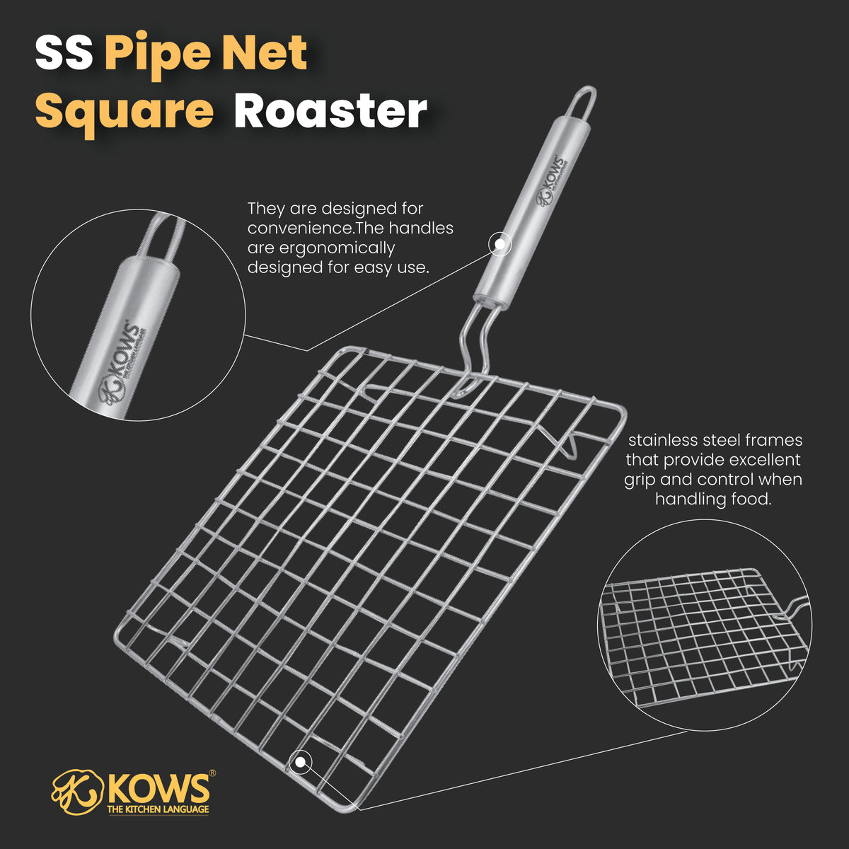 KOWS Pipe Net Roaster – Square (RST09)