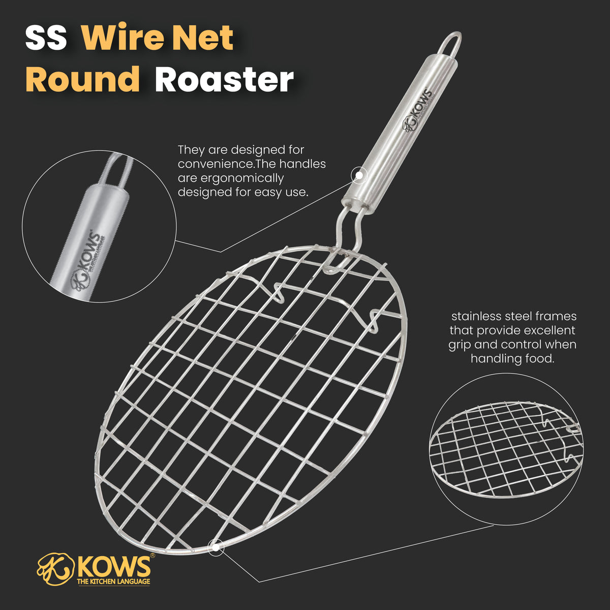 KOWS Pipe Net Roaster – Round (RST16)