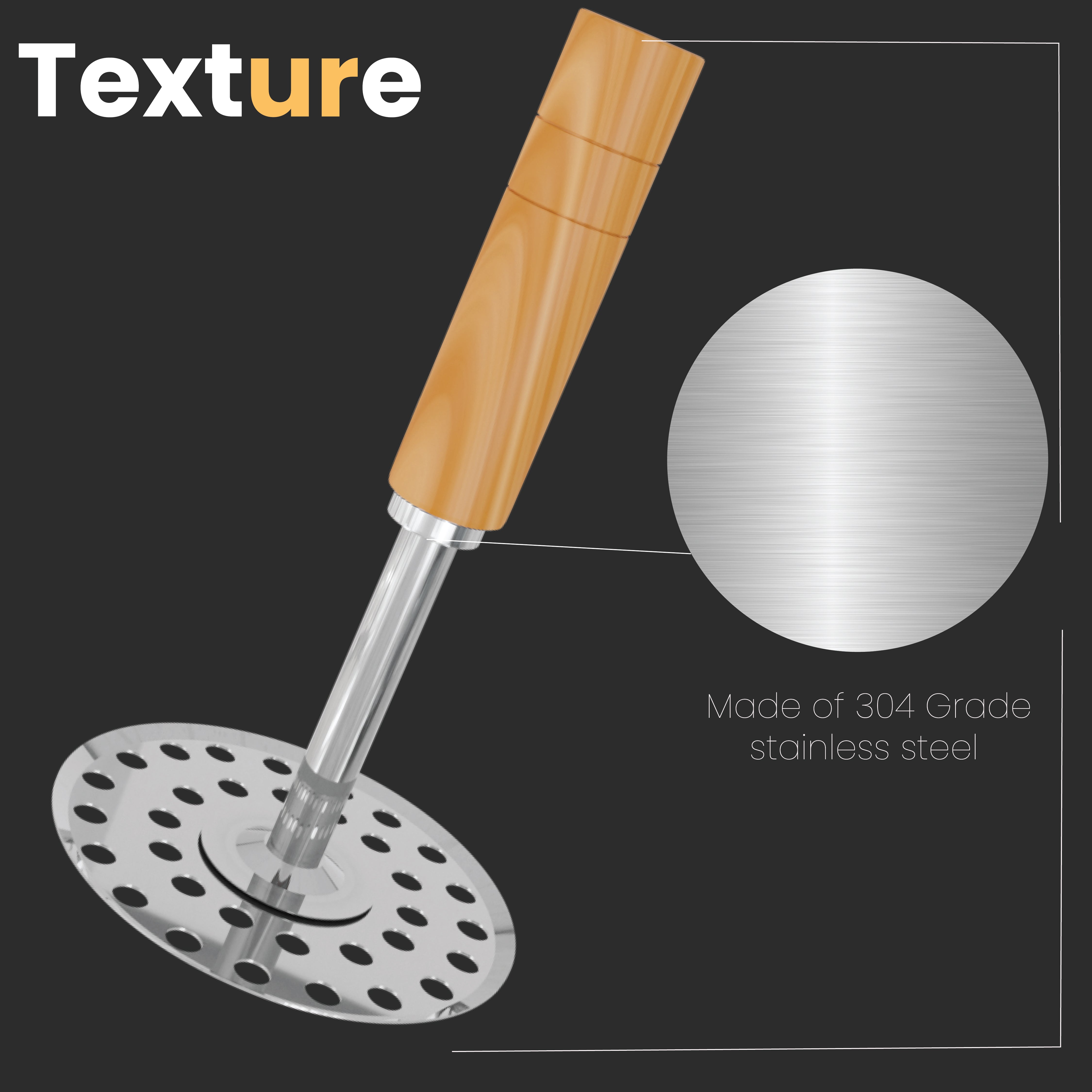 Wooden Handle Masher