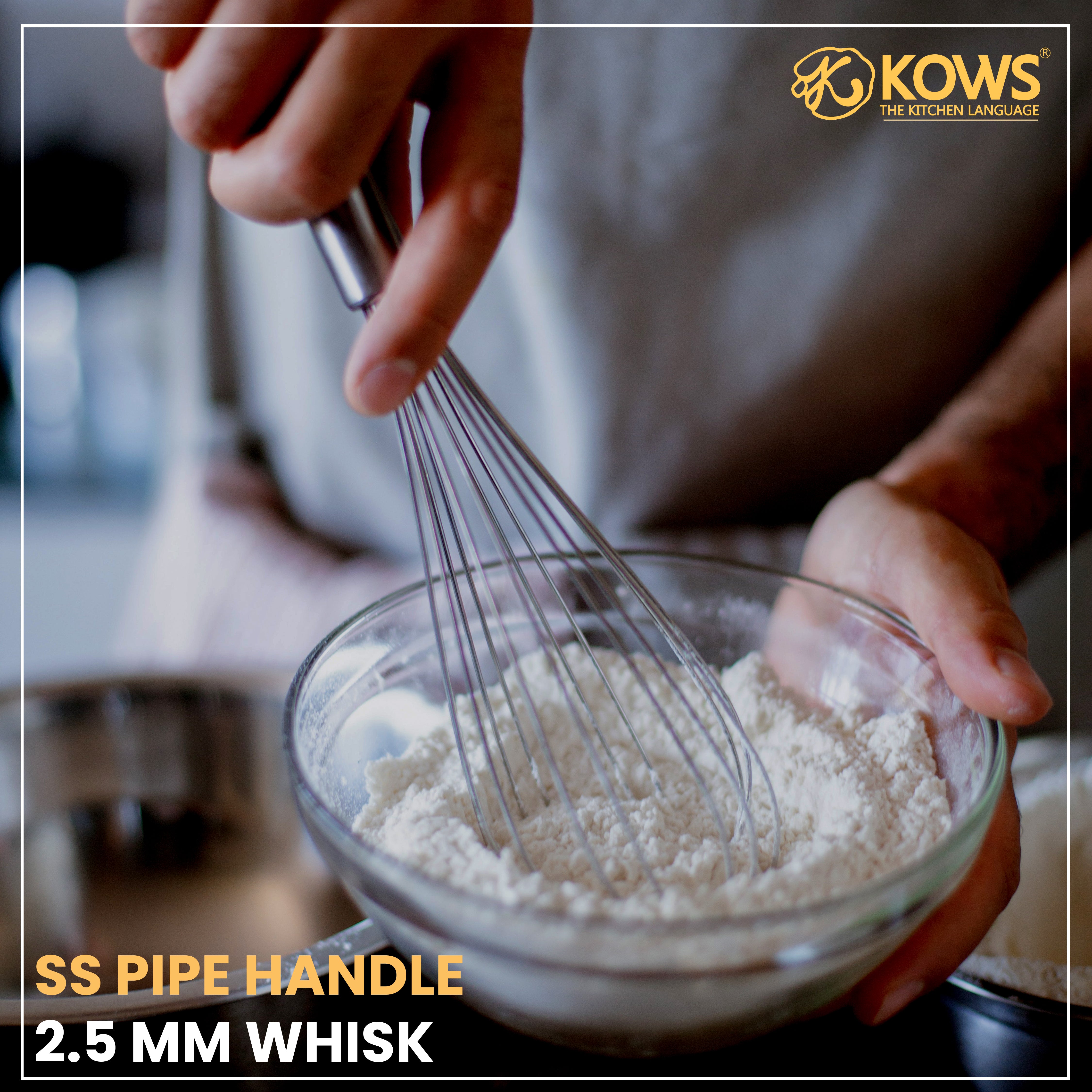 KOWS Pipe handle 2.5mm whisk 40 cm (WK0027)