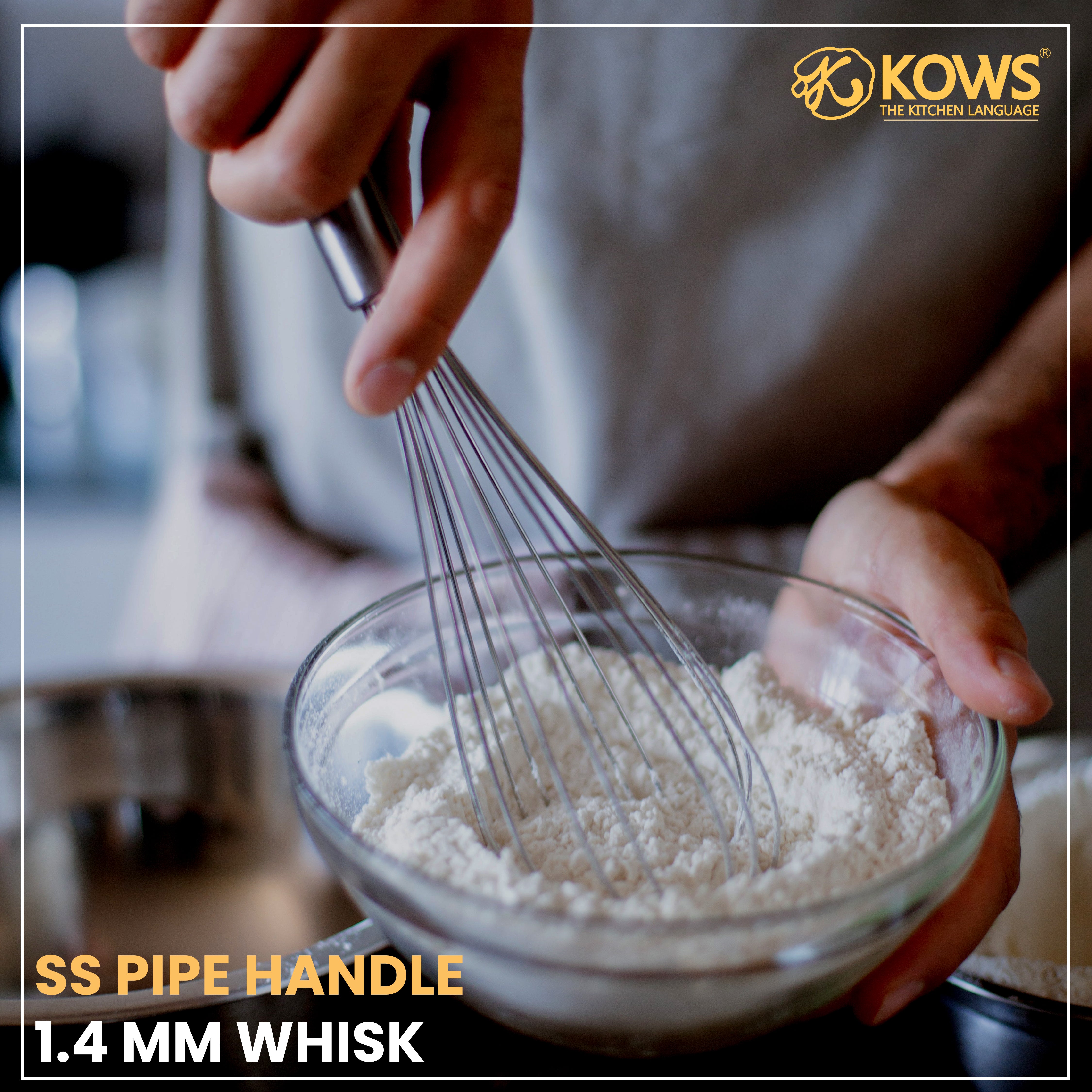 KOWS Pipe handle 1.4mm whisk 15 cm (WK004)