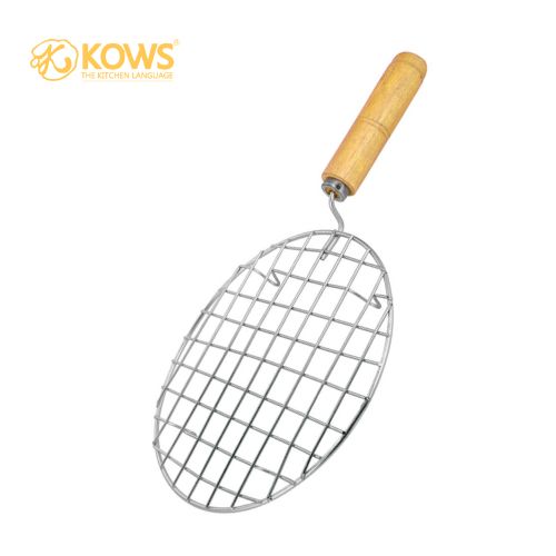 Wooden Handle Premium Roaster & Stainless Steel Tong Set