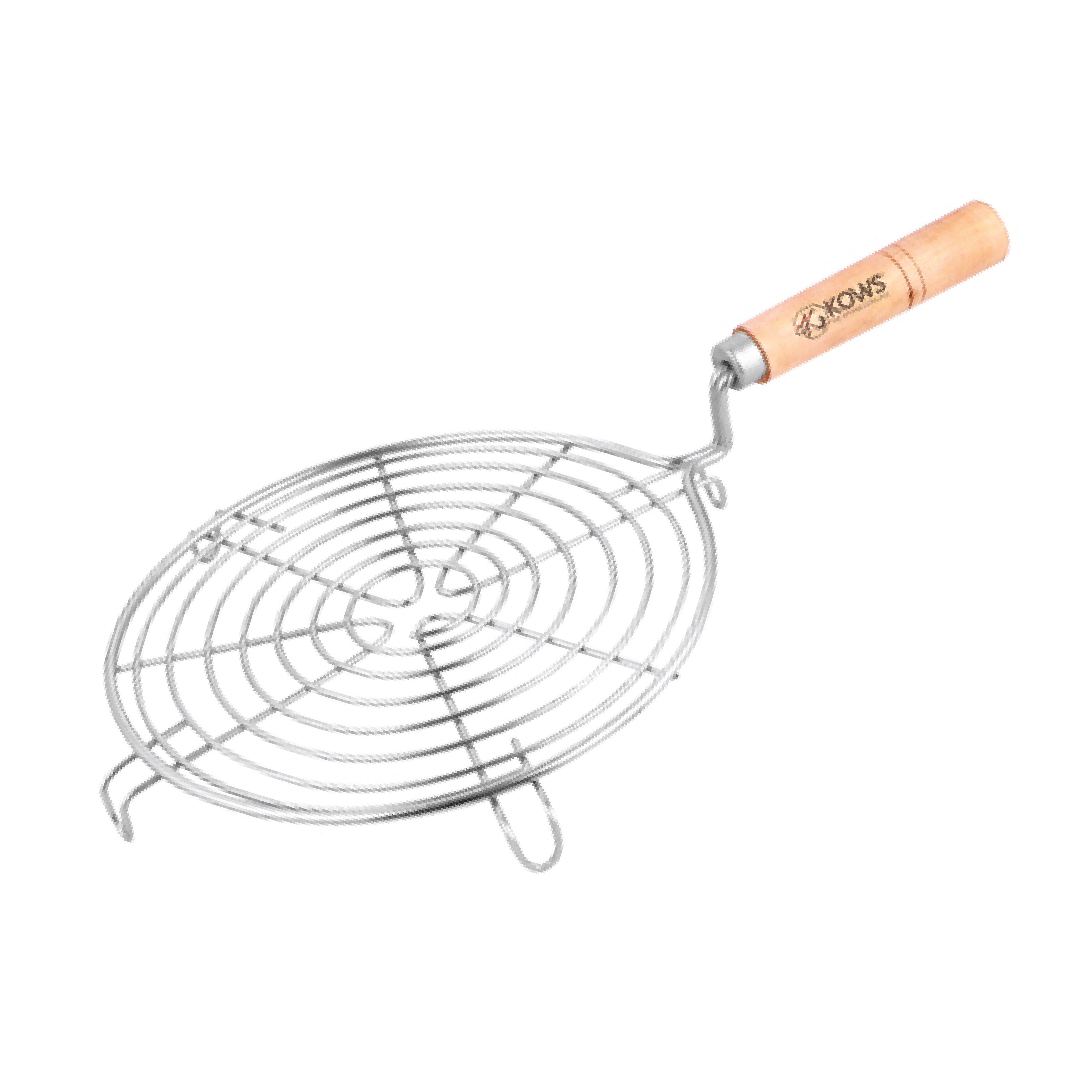 KOWS Round wooden handle roaster (RST11)