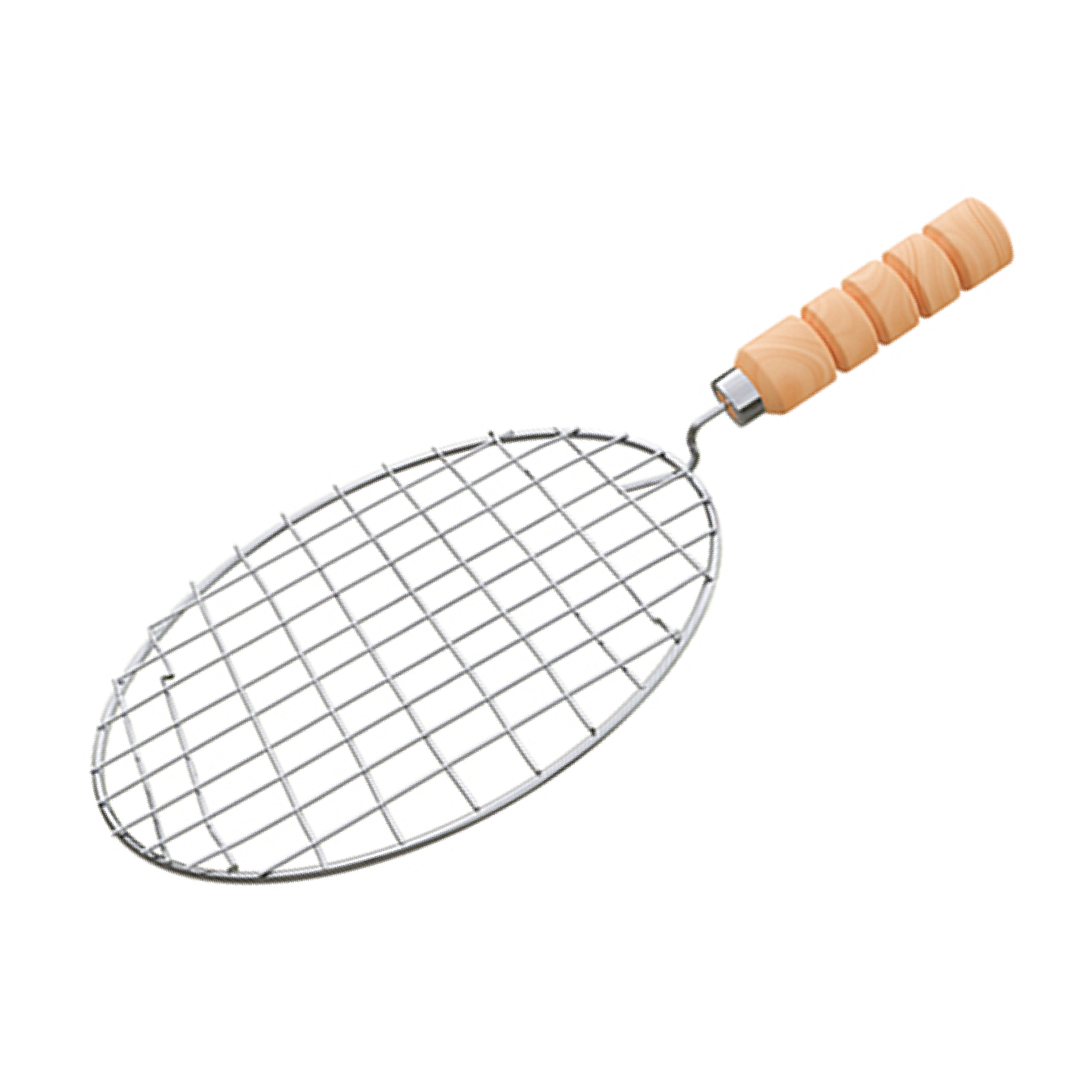 KOWS Round wooden spiral handle  roaster (RST12)
