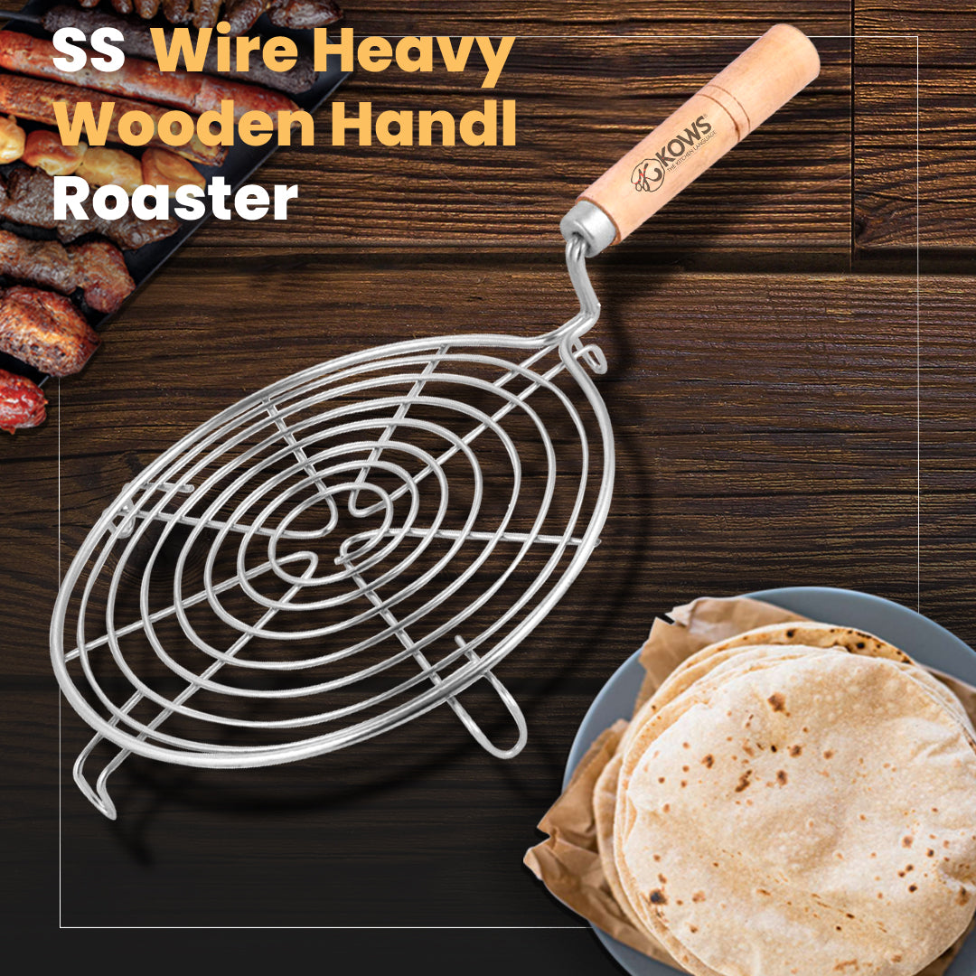KOWS Round wooden handle roaster (RST11)