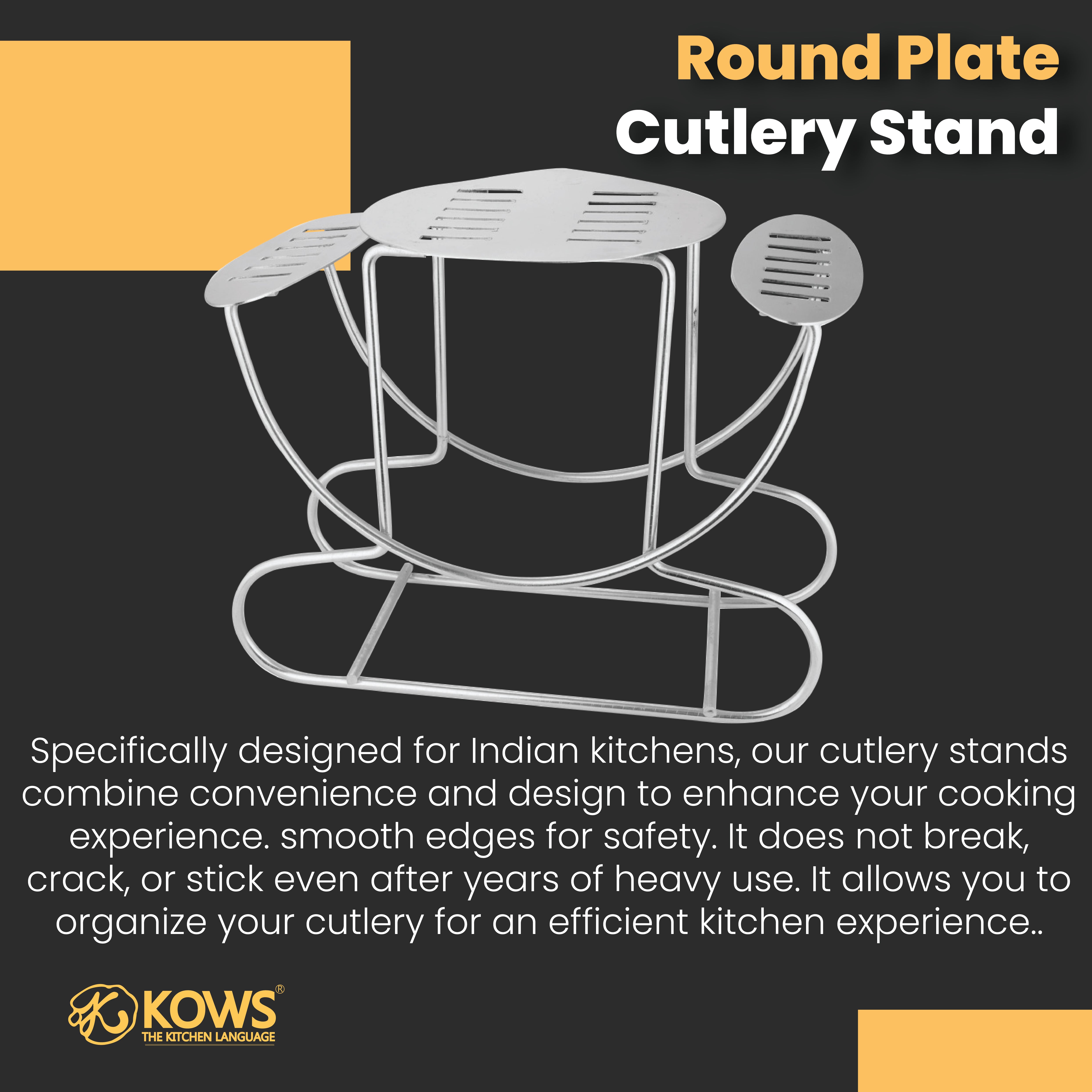 Oval Plate Cutlery Stand