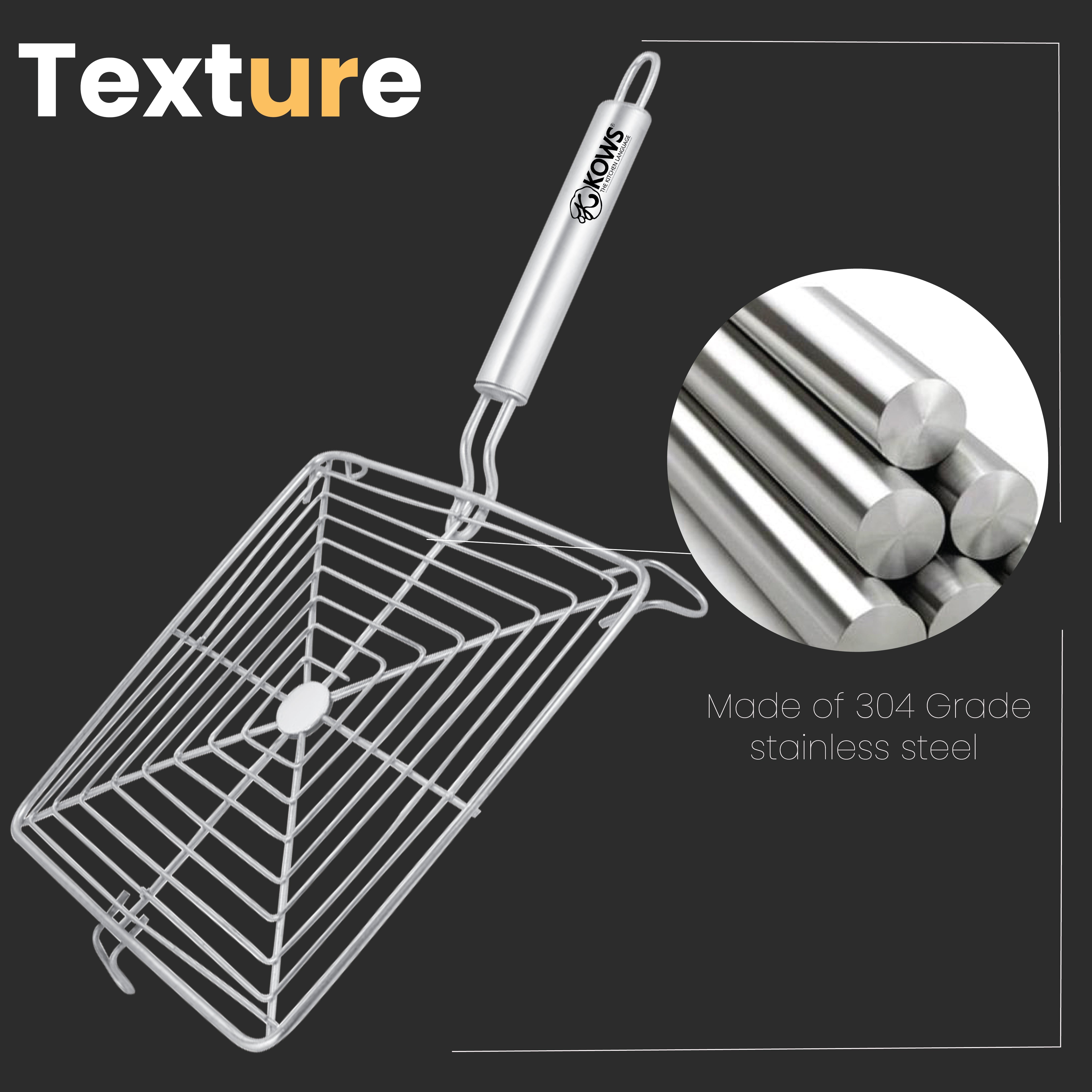 KOWS Wire pipe handle roaster (square) (RST14)